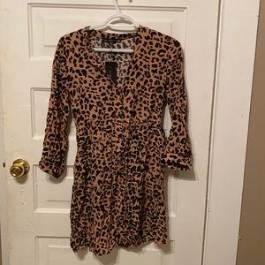 New! Dynamite Cheetah Cotton Dress